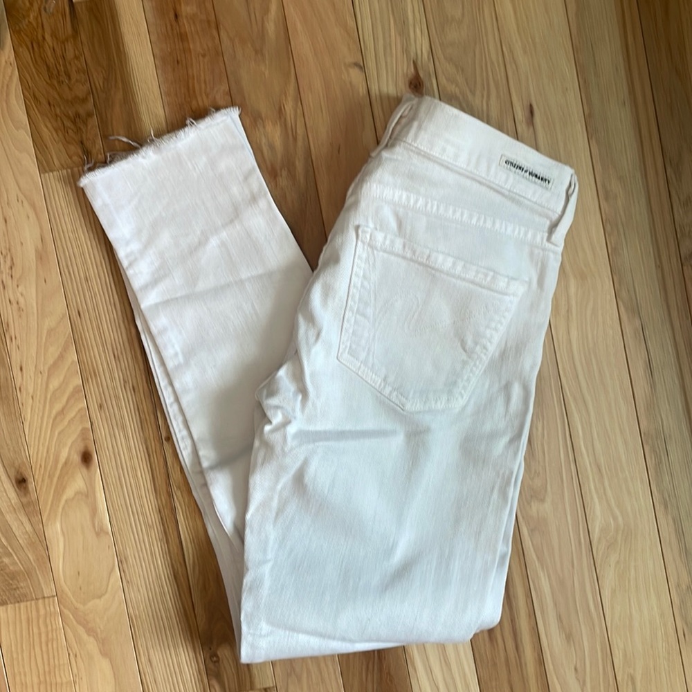 citizen of humanity white distressed skinny jeans